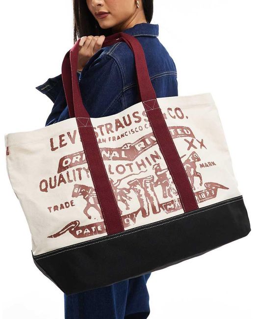 Levi's Black Tote Bag With Large Logo