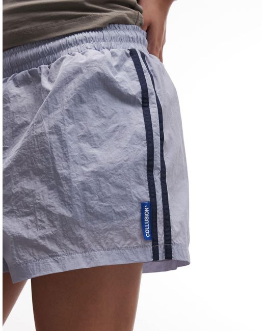 Mini-short Collusion en coloris Blue