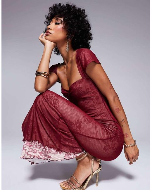 Robe Rouge En Cœur (sweetheart Neck) Taille 2XL - Longueur Genou, Style Fit & Flare, Neuve Sans étiquette
