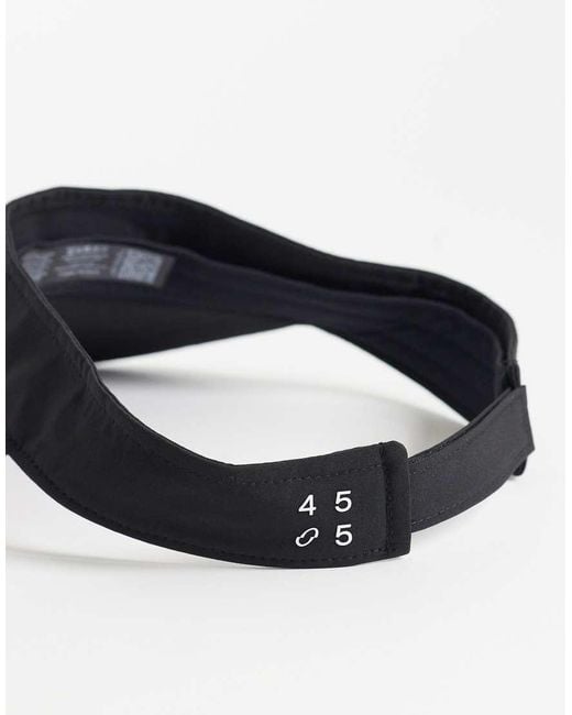 4505 Black Tennis Visor With Adjustable Back