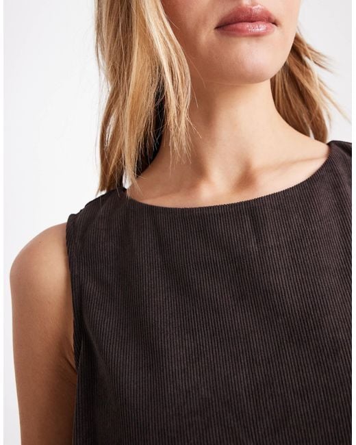 Vero Moda Black Soft Micro Cord Mini Dress