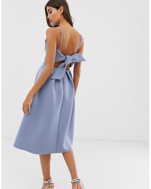 bow back midi dress