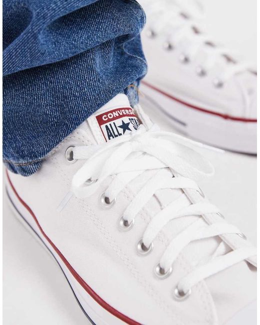 Converse White Chuck Taylor All Star Ox Wide Fit Trainers