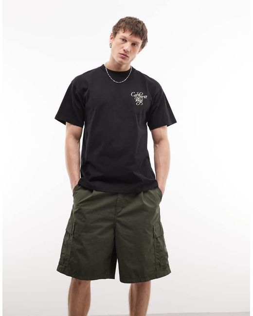 Carhartt Black Cole Relaxed Fit Cargo Shorts for men