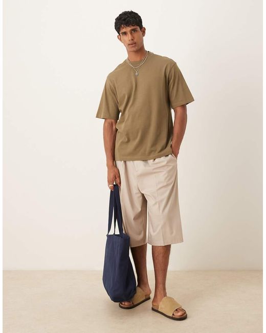 Mango Green Cotton Relaxed T-shirt for men