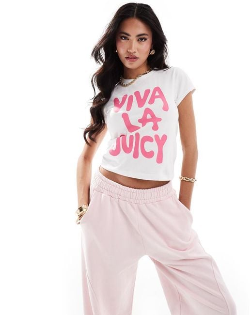 Juicy Couture White Viva La Juicy Baby Tee