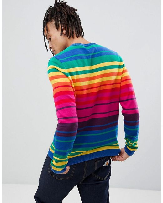 ASOS Knitted Rainbow Stripe Jumper for 