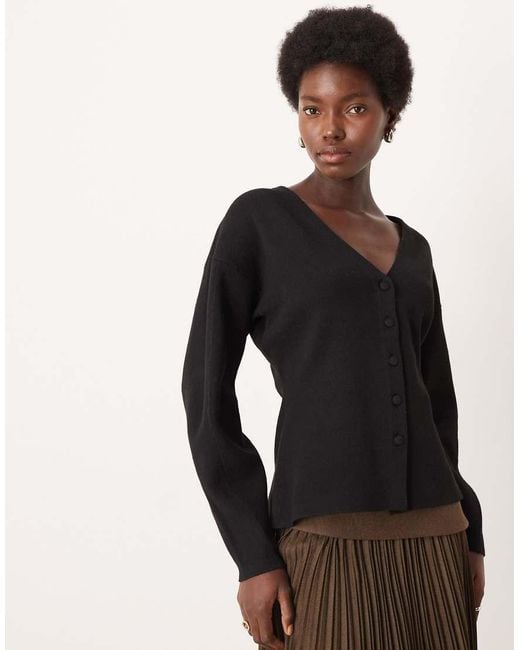 Jdy Black Fitted Knitted Cardigan