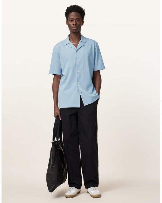 Camisa De Manga Corta Hudson De AllSaints de hombre de color Blue