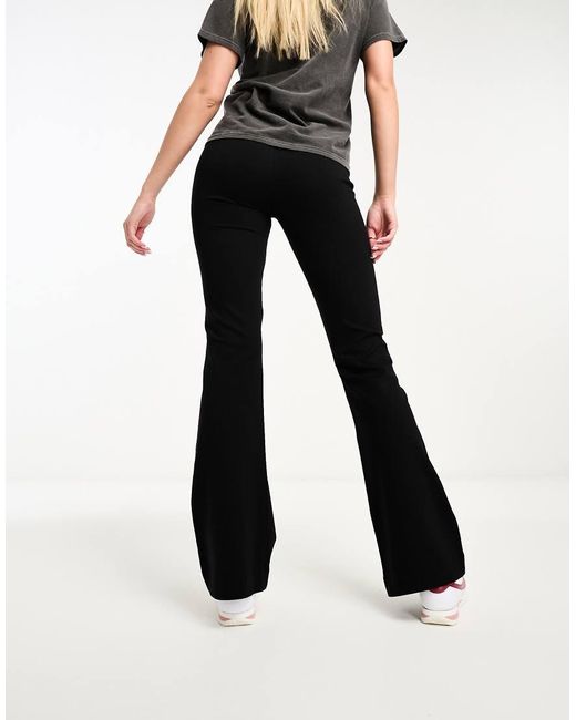 Vero Moda Black Jersey Flares With High Waist