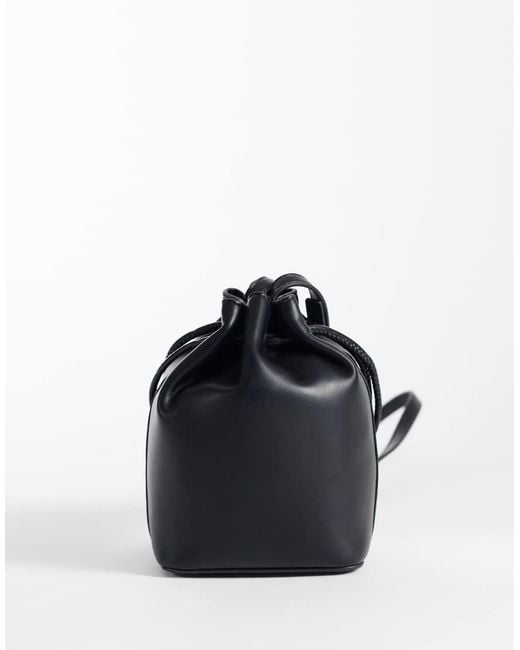 Calvin Klein Blue Mini Crossbody Bucket Bag With Bold Logo