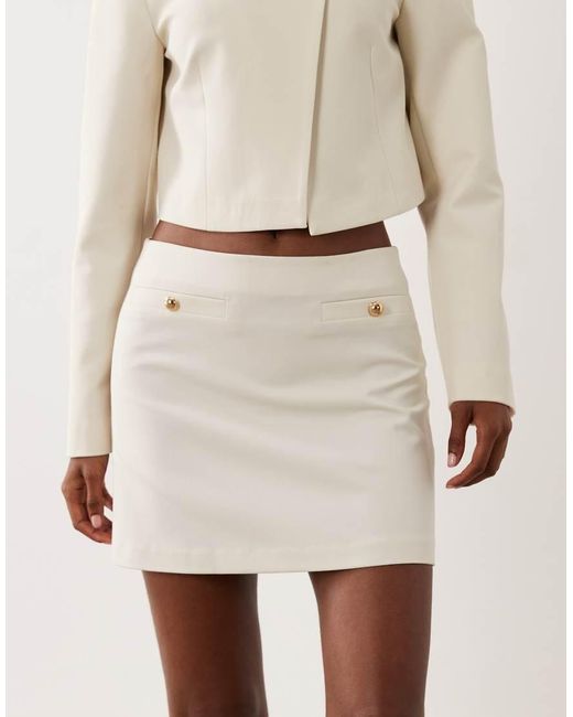 Miss Selfridge Natural Mini Skirt Co-ord