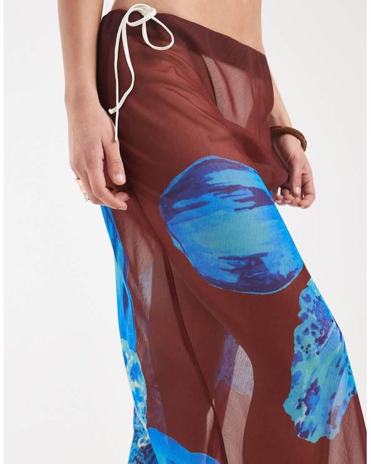 Aray White Sheer Maxi Beach Skirt