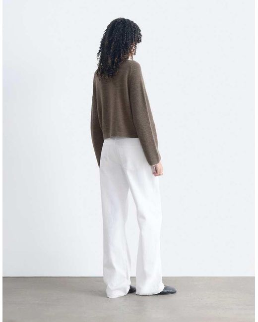& Other Stories Brown Cotton And Wool Blend Cardigan