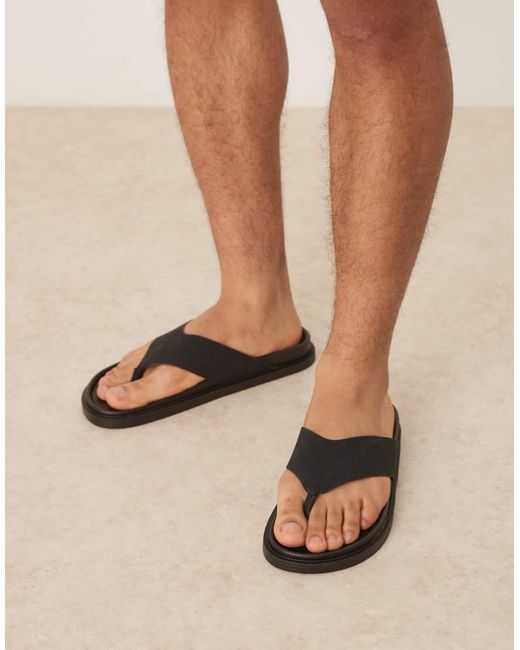 ASOS Black Classic Thongs for men