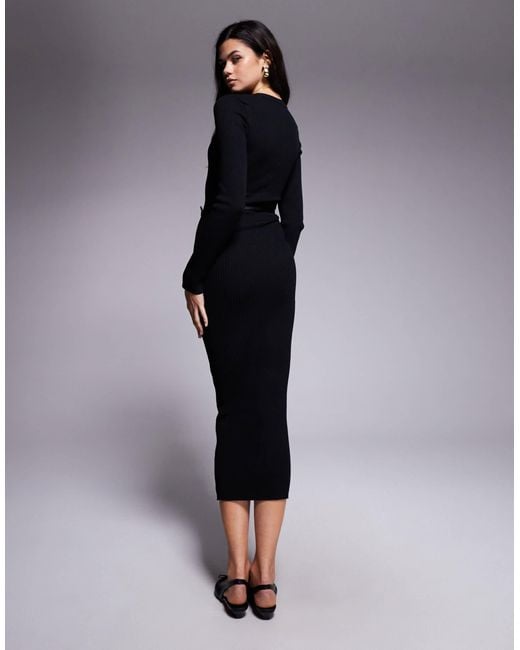 River Island Crew Neck Knitted Midi Dress in Blue | Lyst River Island Crew Neck Knitted Midi Dress in Blue | Lyst