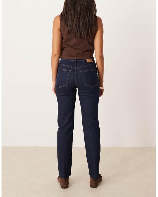 Aware Blue Alice High Waist Stretch Straight Leg Jeans