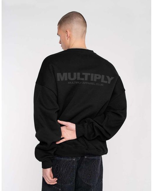 Multiply Apparel Oversized Sweatshirt in het Black