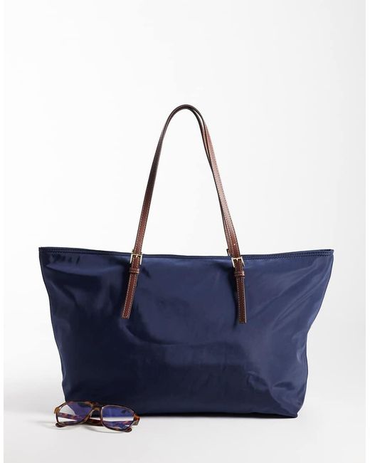Mango Tote Tas in het Blue