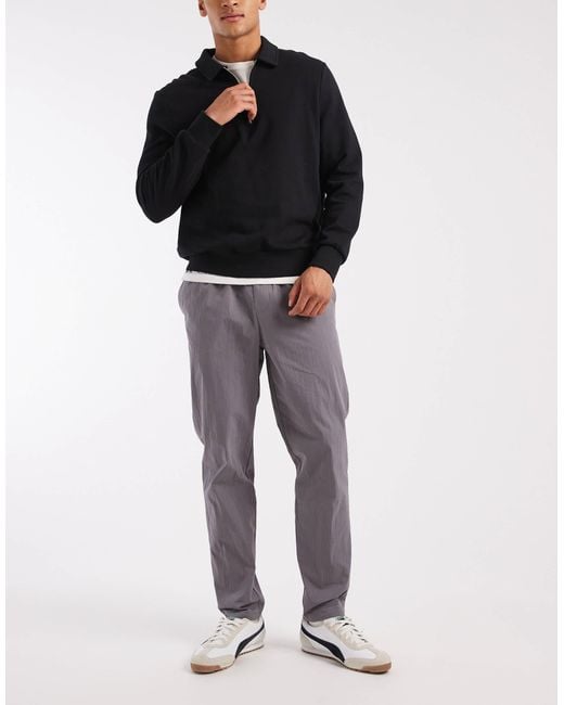 Pantalon fuselé en nylon avec boucle - anthracite ASOS pour homme en coloris Black