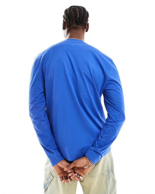 Collusion Blue Long Sleeve T-shirt for men