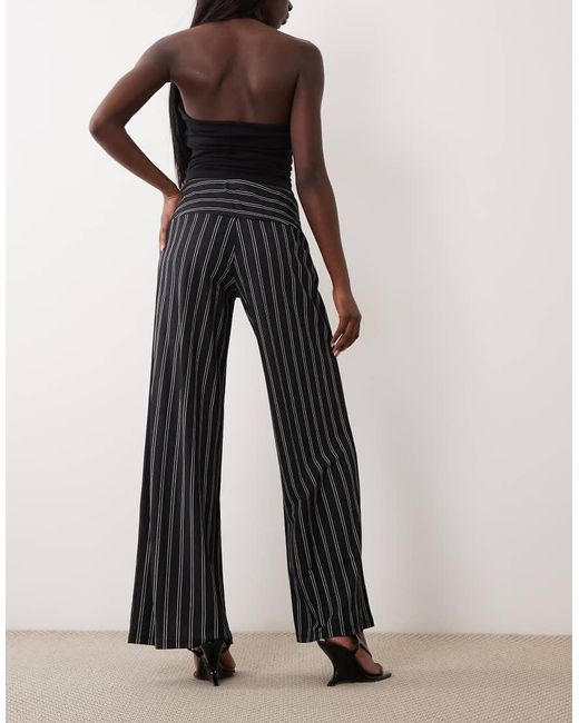 Gina Tricot Multicolor Wide Leg Jersey Trousers