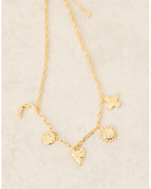Orelia Ketting Met Gesmolten Statement Bedels in het Natural
