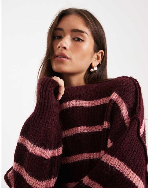ONLY Red Oversized Slouchy Jumper