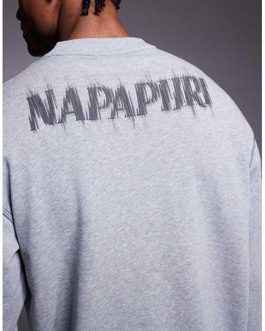Napapijri Gray Umbra Sweatshirt for men