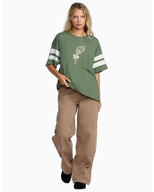 RVCA Green Ksl Baggie Oversized T-Shirt