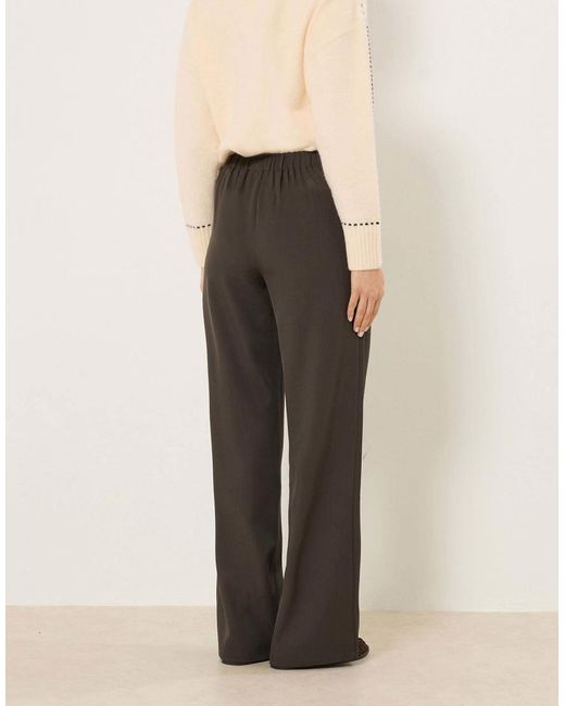 Long Tall Sally Natural Buckle Wide Leg Trousers
