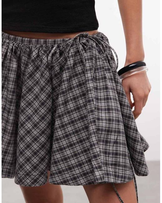 Weekday Black Volume Mini Skirt