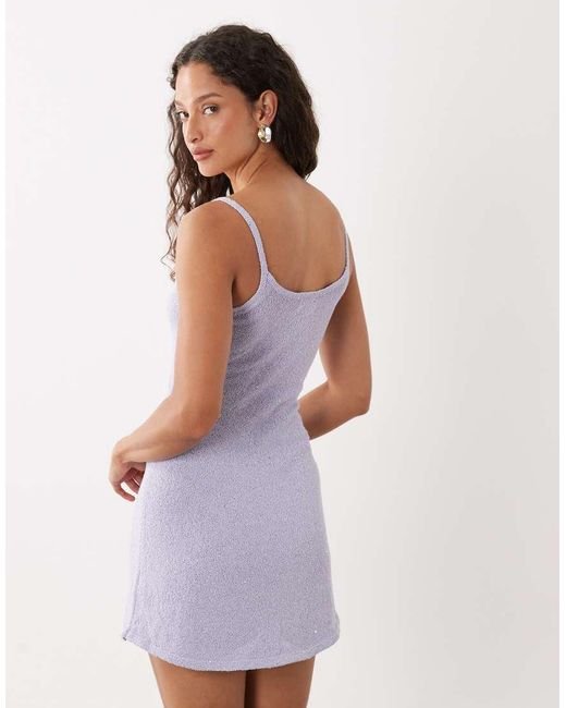 Cotton On Purple Sparkle Mini Knit Dress
