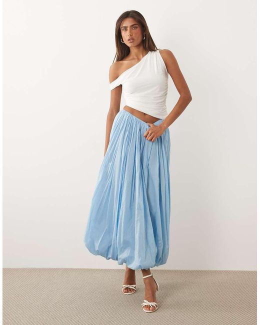 Missy Empire White Missy Empire Double Sculpted Slinky Asymmetric Off Shoulder Top