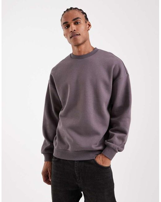 Only & Sons Purple Oversized Sweatshirt for men