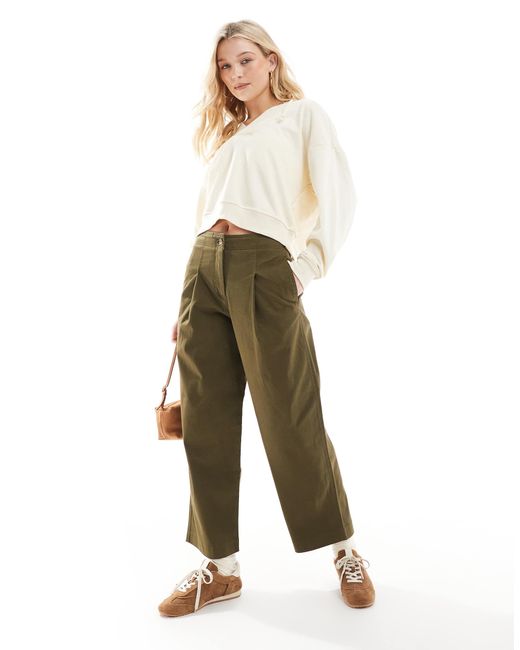 ASOS Natural Clean Waist Barrel Chino