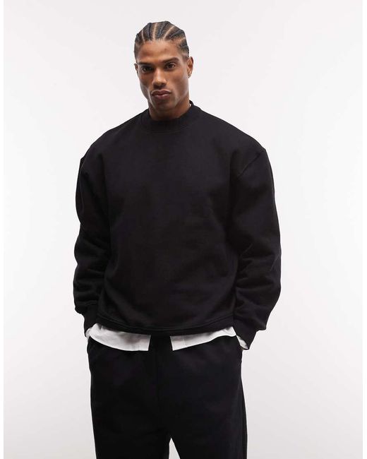 ASOS Premium Oversized Sweatshirt Van Zware 400Gsm Stof in het Blue voor heren