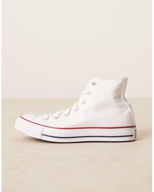 Converse White Chuck Taylor All Star Hi Wide Fit Trainers