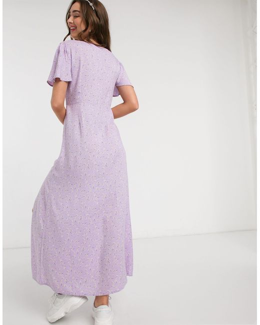 Miss Selfridge Angel Sleeve Ditsy Maxi 