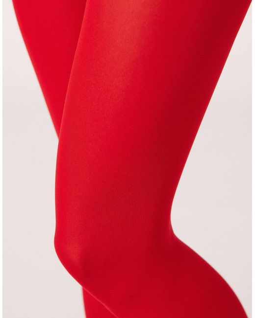 Calzedonia Red 50 Den Total Comfort Soft Touch Tights
