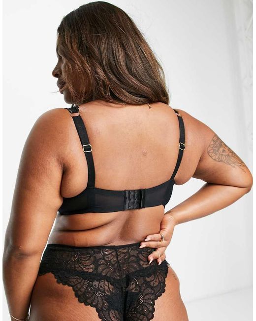 ASOS Black Asos Design Curve Sienna Lace High Apex Underwired Bra