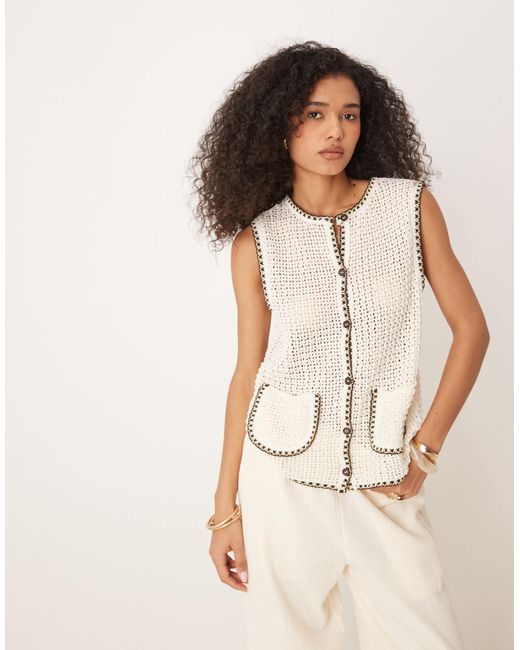 ASOS Natural – gestricktes tanktop