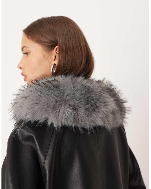 ASOS Gray Faux Fur Short Collar