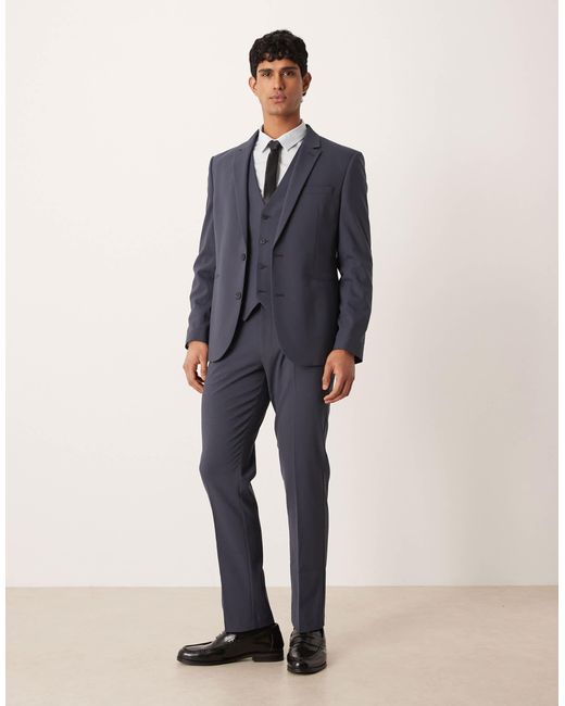 ASOS Blue Slim Suit Jacket for men