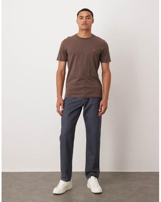 Abercrombie & Fitch Brown Short Sleeve Chest Logo T-Shirt for men