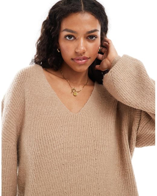Threadbare Natural – flauschiger, lässiger pullover