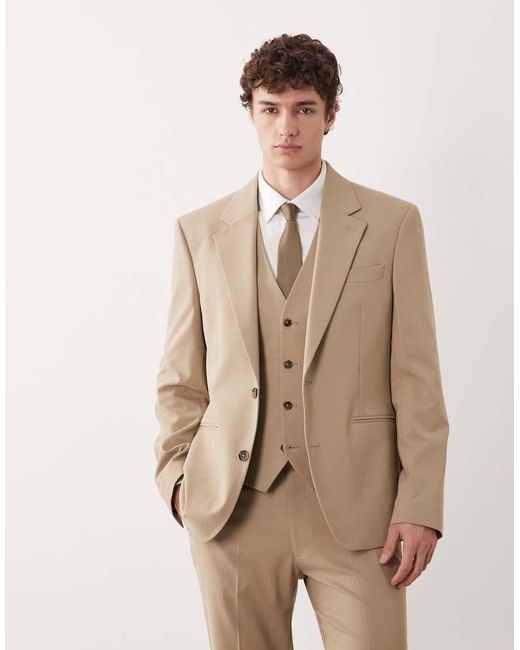 ASOS Natural Slim Suit Jacket for men