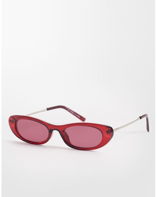 Cotton On Pink Lucia Slim Line Sunglasses