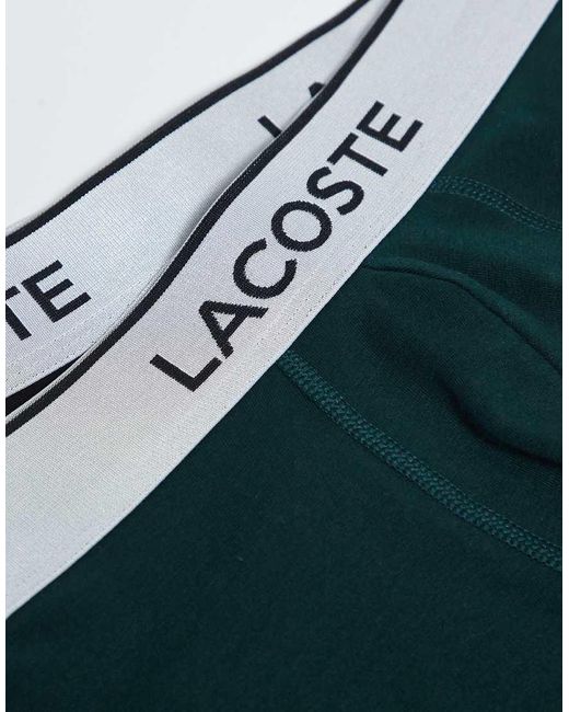 Lacoste Blue 3 Pack Metallic Band Trunks for men