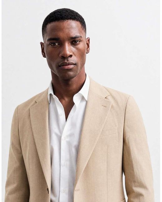 ASOS Natural Slim Fit Suit Blazer for men